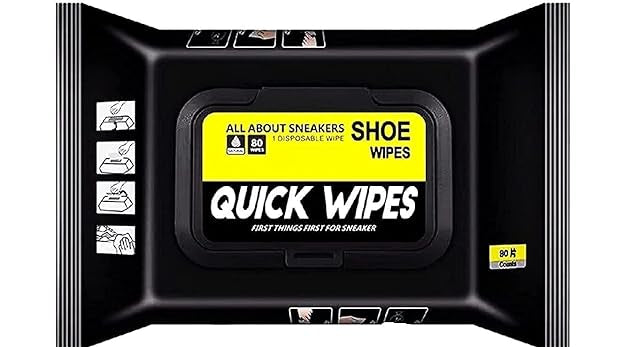 Natural Sneaker & Shoe Cleaner Wipes - 1 Packs of 80 - Portable Sneakers Cleaner Shoe Wipes Quickly Remove Dirt & Stains