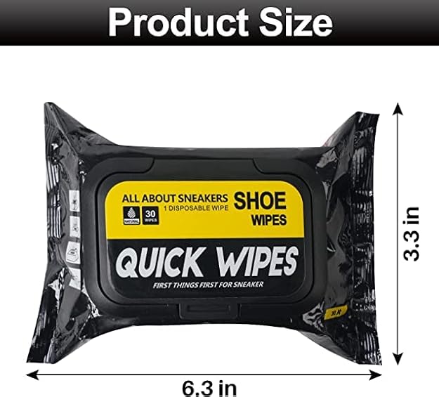 Natural Sneaker & Shoe Cleaner Wipes - 1 Packs of 80 - Portable Sneakers Cleaner Shoe Wipes Quickly Remove Dirt & Stains